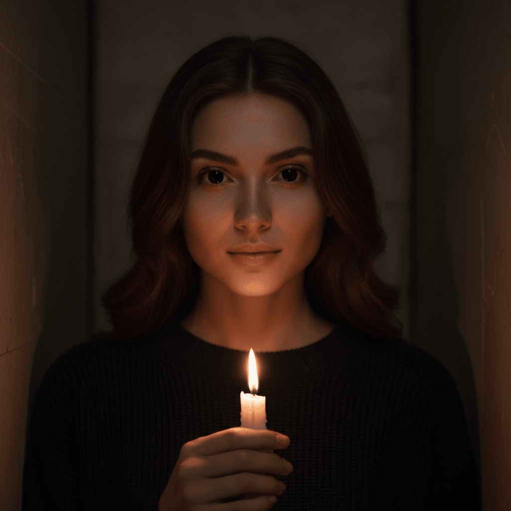 AI Generated Candlelit Terror style portrait