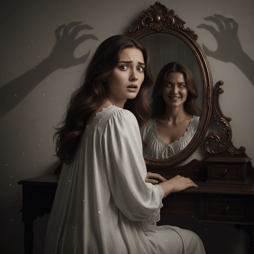 AI Generated Evil Reflection style portrait