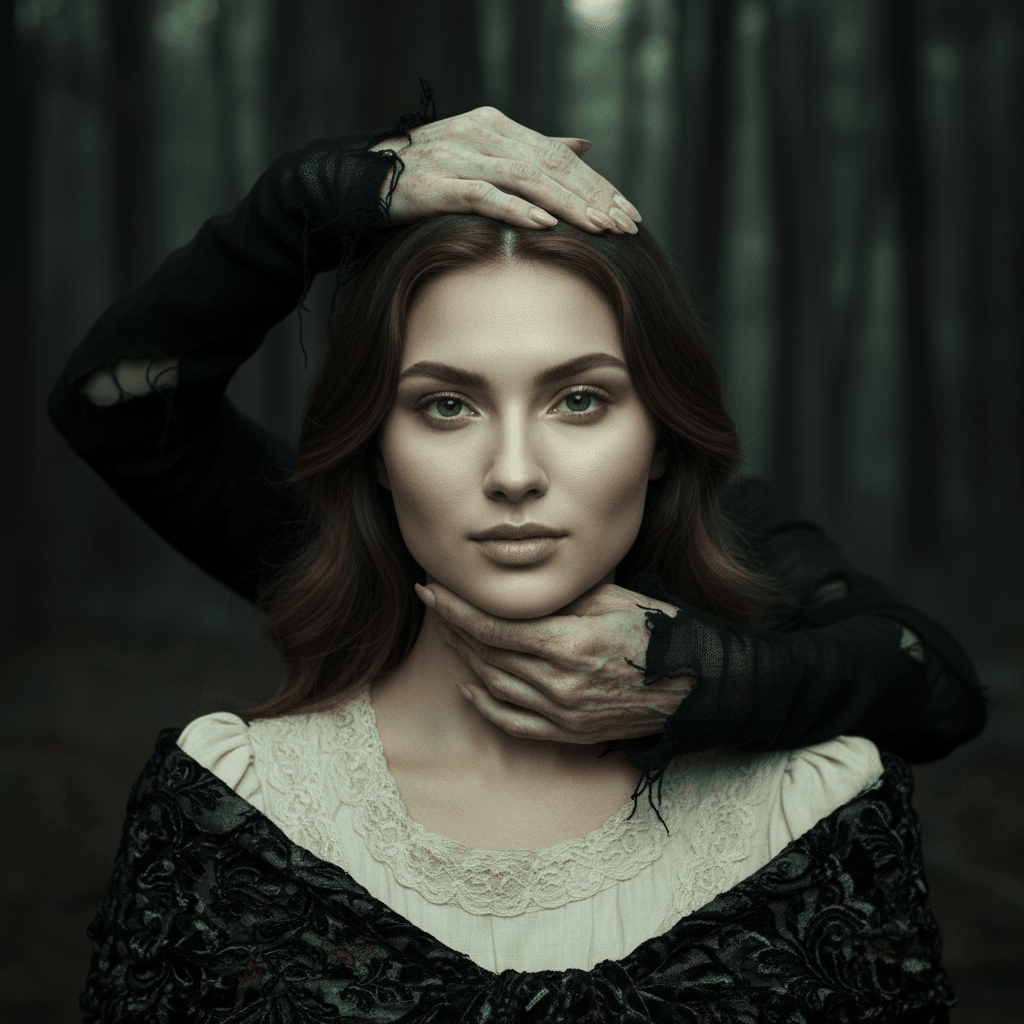 AI Generated Witch's Hands style portrait