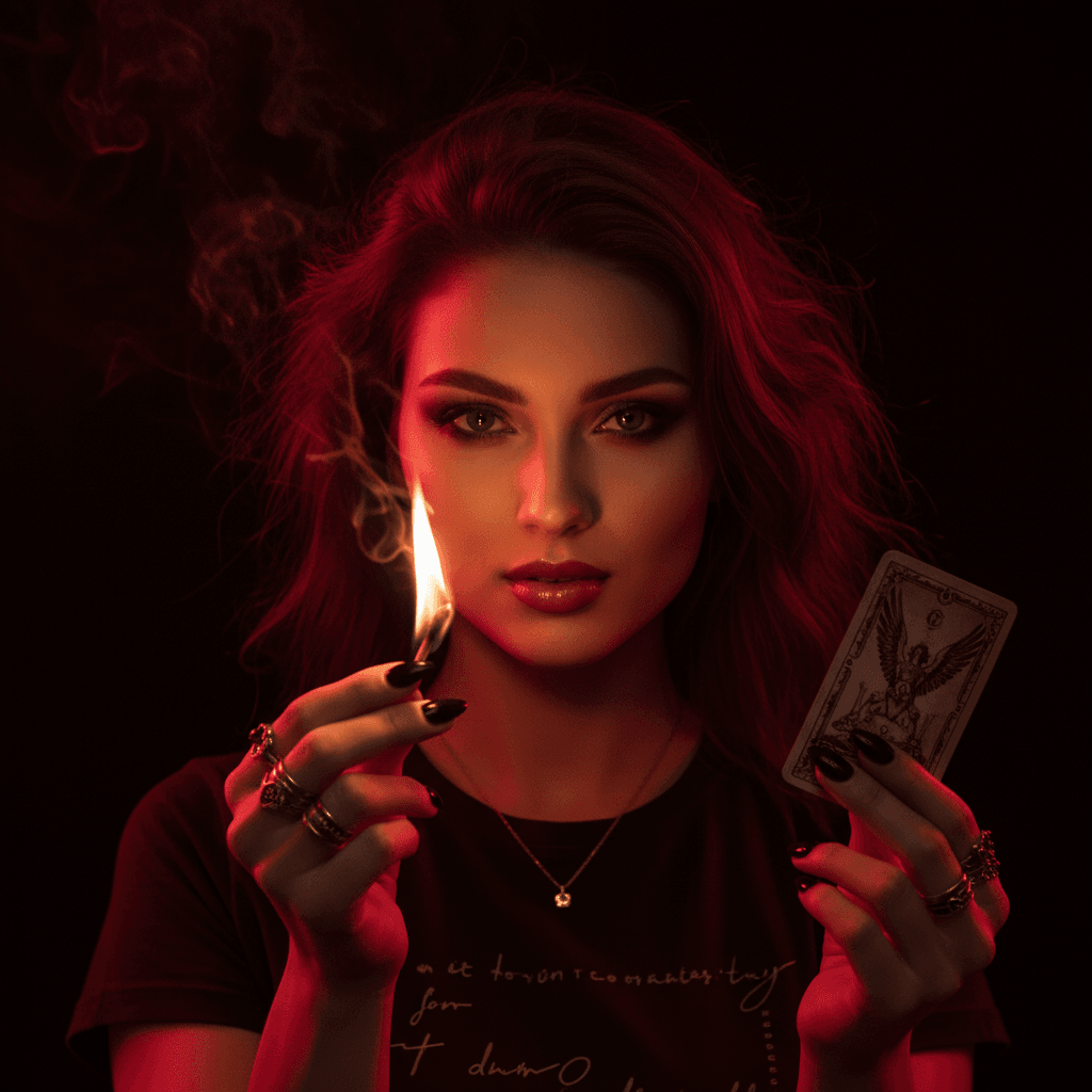 AI Generated Tarot Fire style portrait