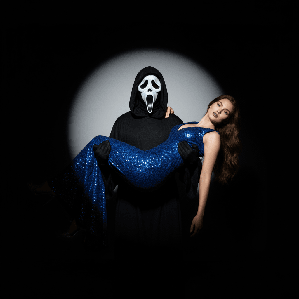 AI Generated Ghostface Glamour style portrait