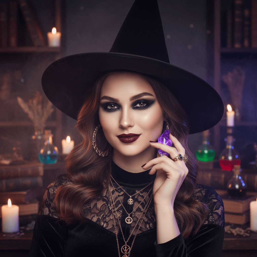 AI Generated Modern Witch style portrait