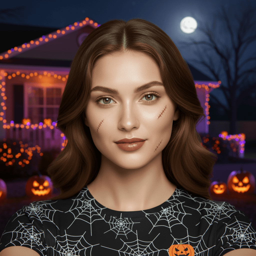 AI Generated Halloween Selfie style portrait