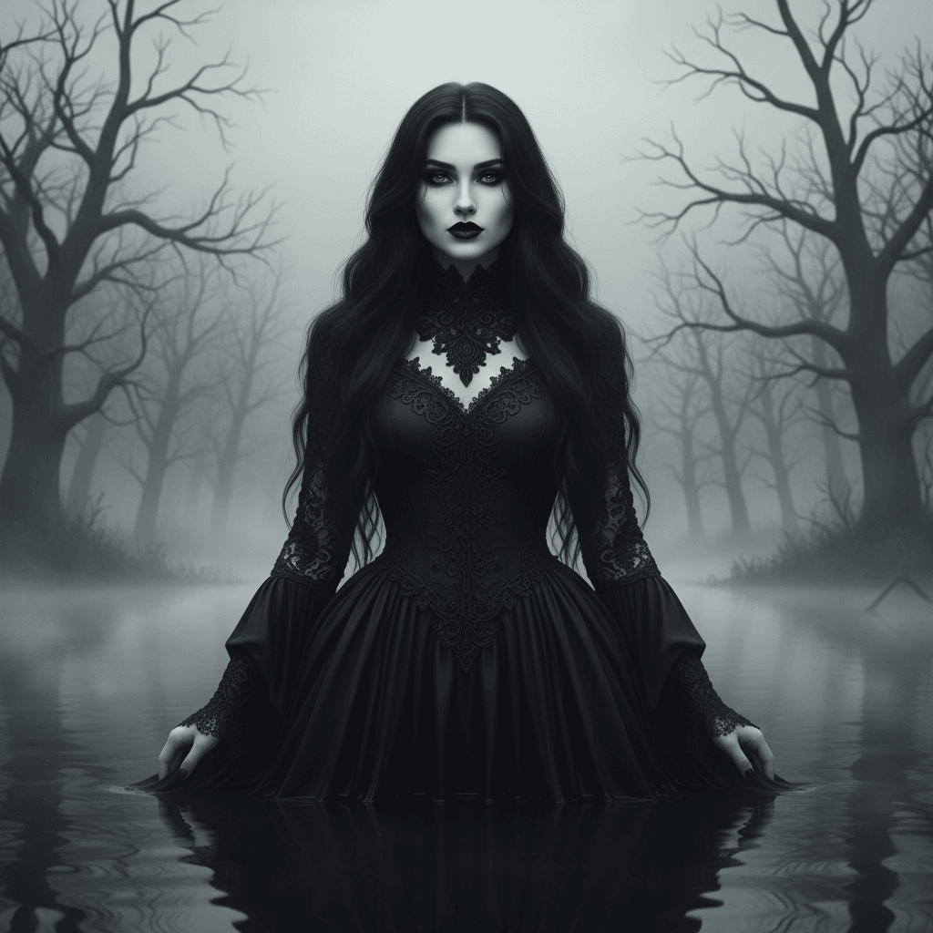 AI Generated Swamp Witch style portrait