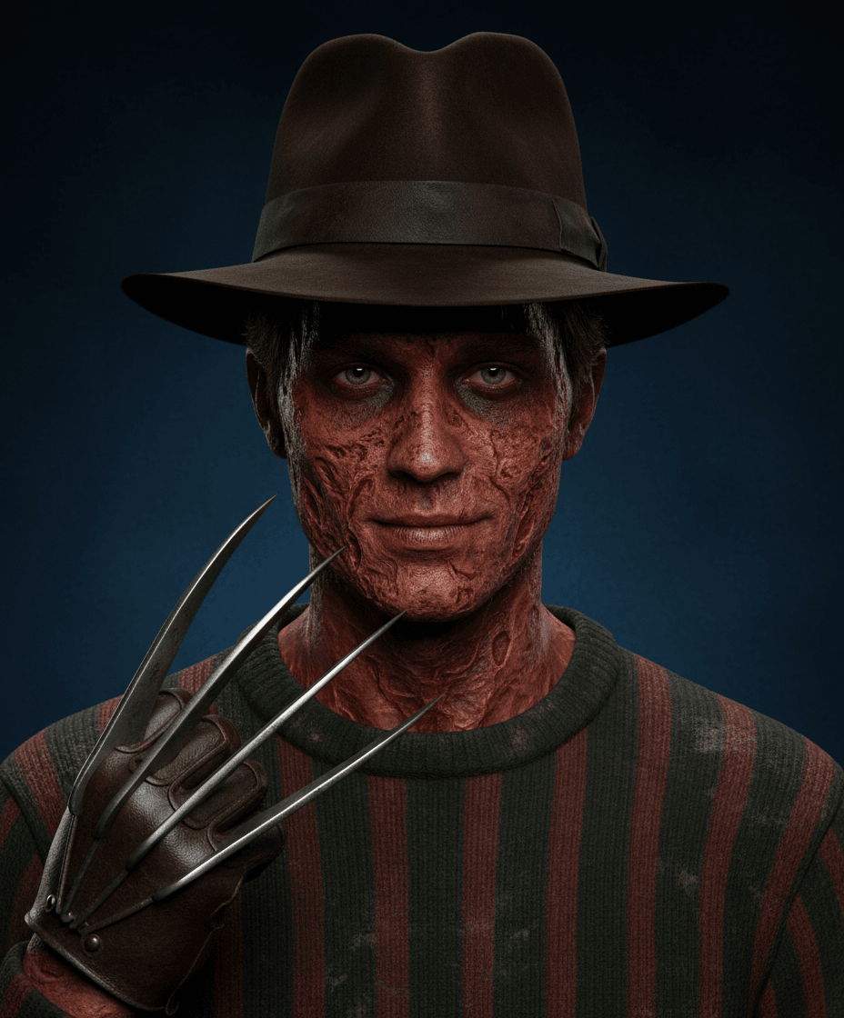 AI Generated Nightmare Street style portrait