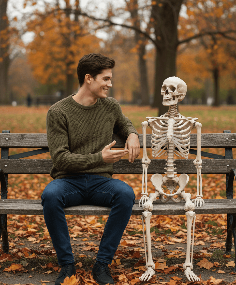 AI Generated Park Bench Chat style portrait