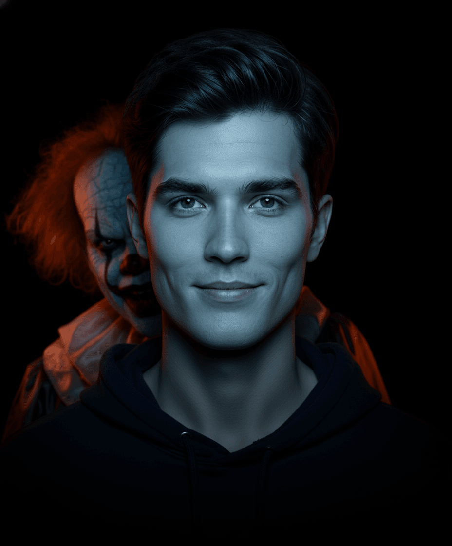 AI Generated Behind You style portrait