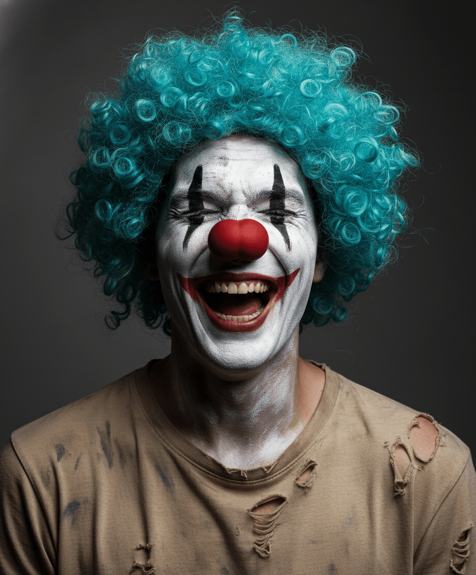 AI Generated Twisted Clown style portrait