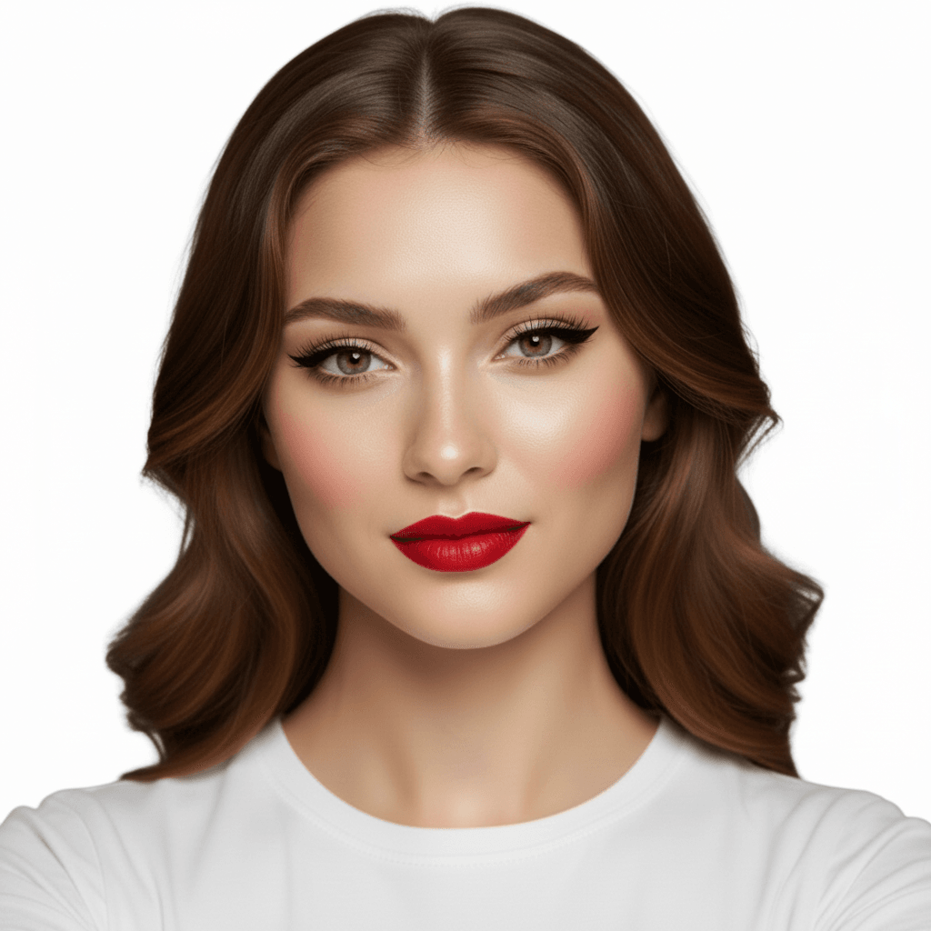 AI Generated 1950s Pin-Up makeup style