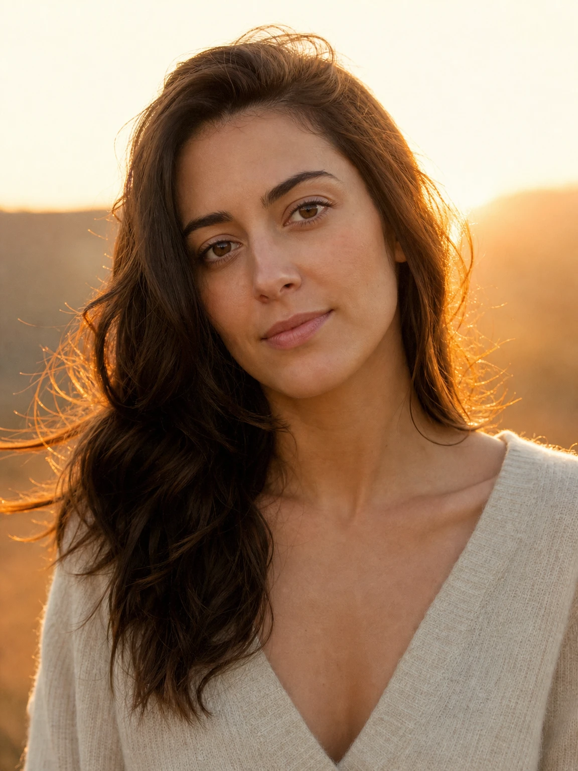 AI Generated Golden Hour portrait style