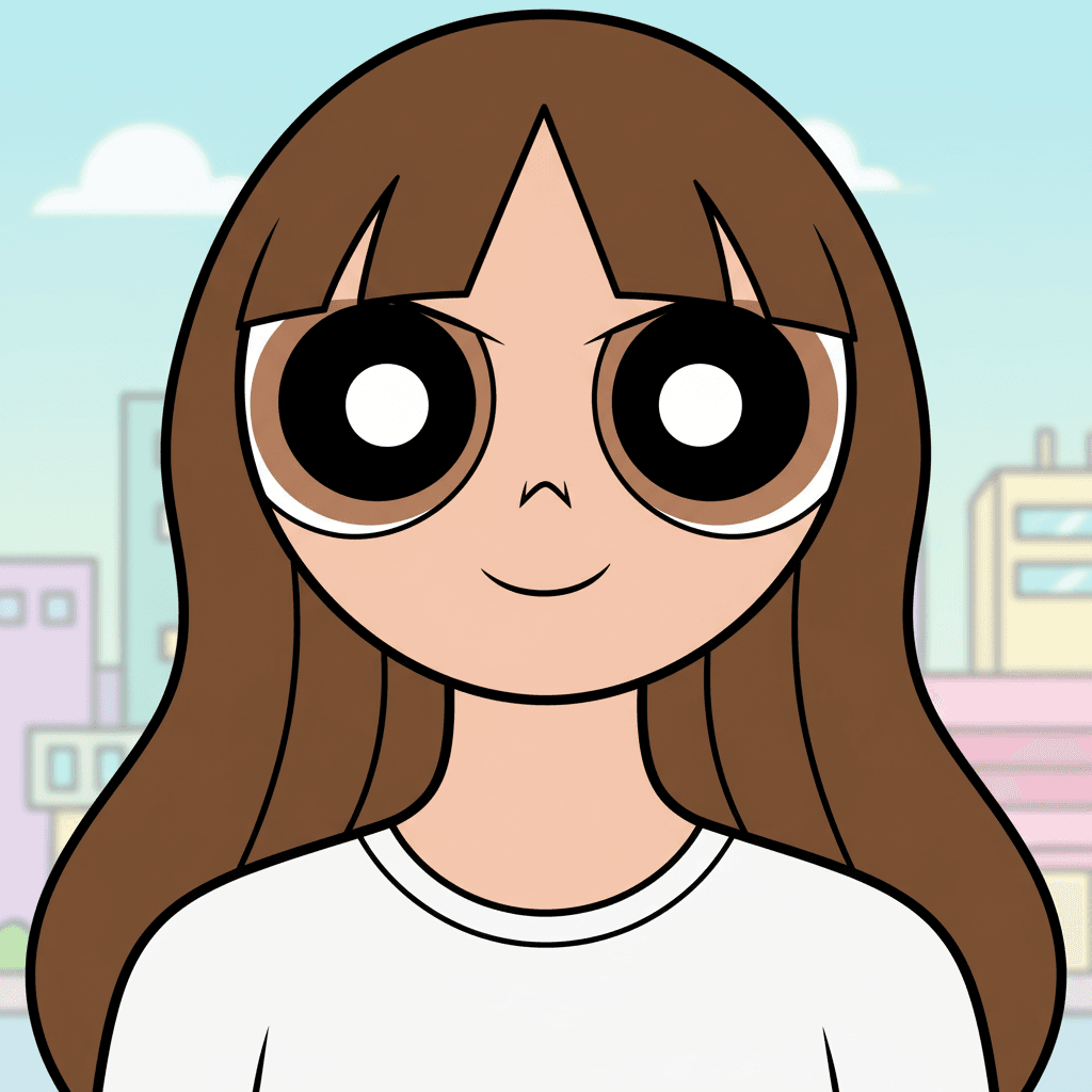 AI Generated Powerpuff Girls-Style cartoon style