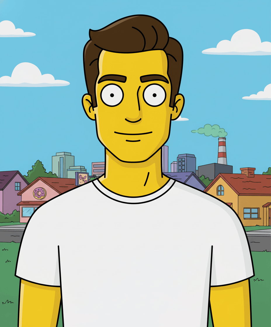 AI Generated Simpsons-Style cartoon style