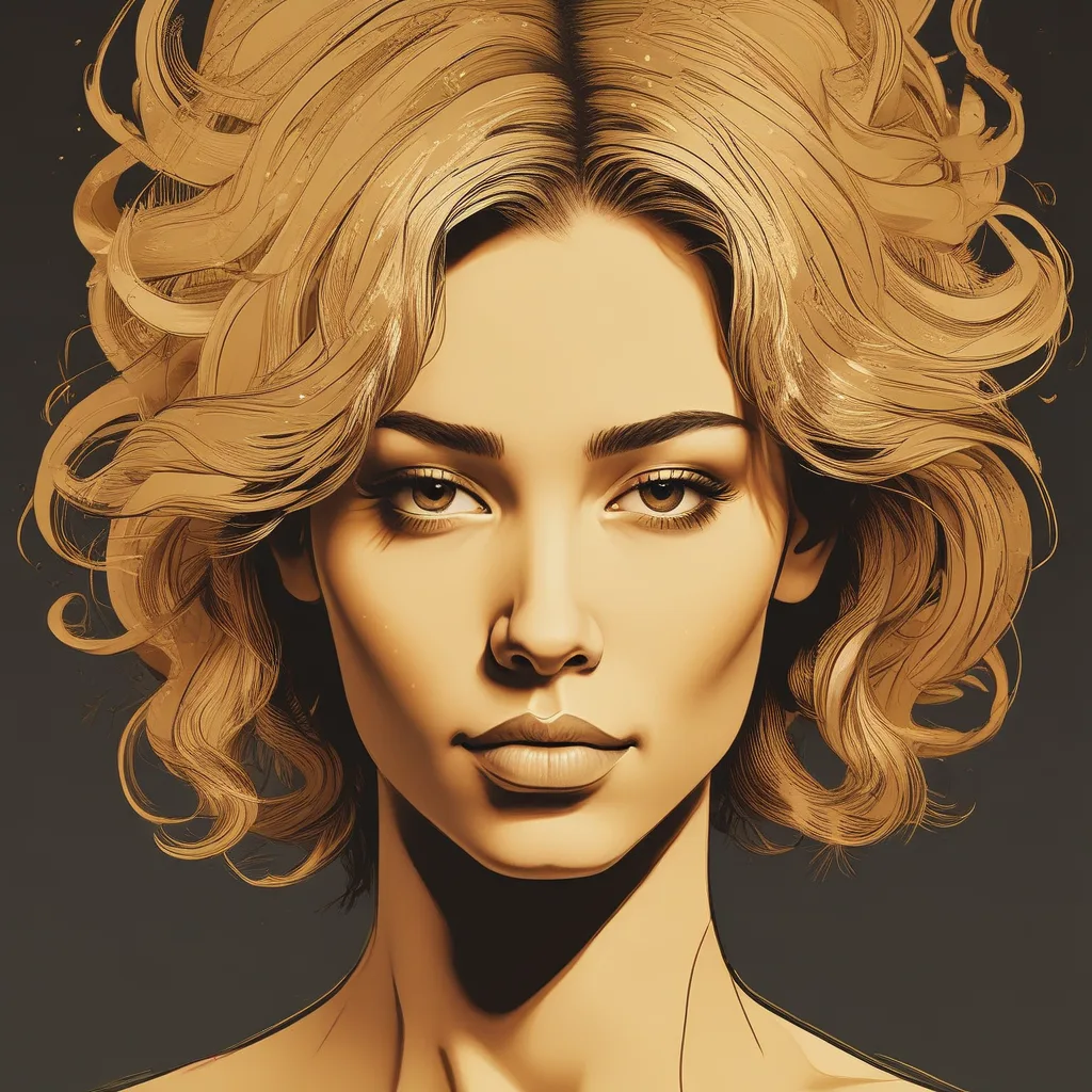 Golden Muse aesthetic PFP