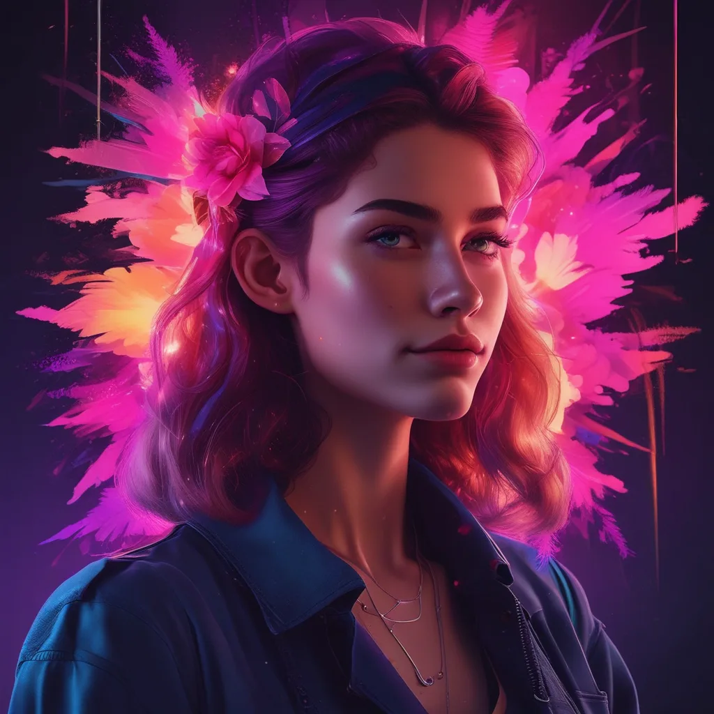 Neon Bloom aesthetic PFP