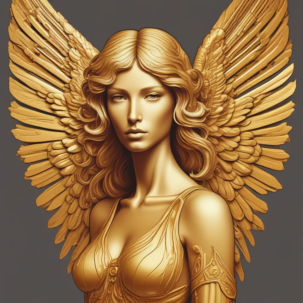 Golden Divine angel PFP
