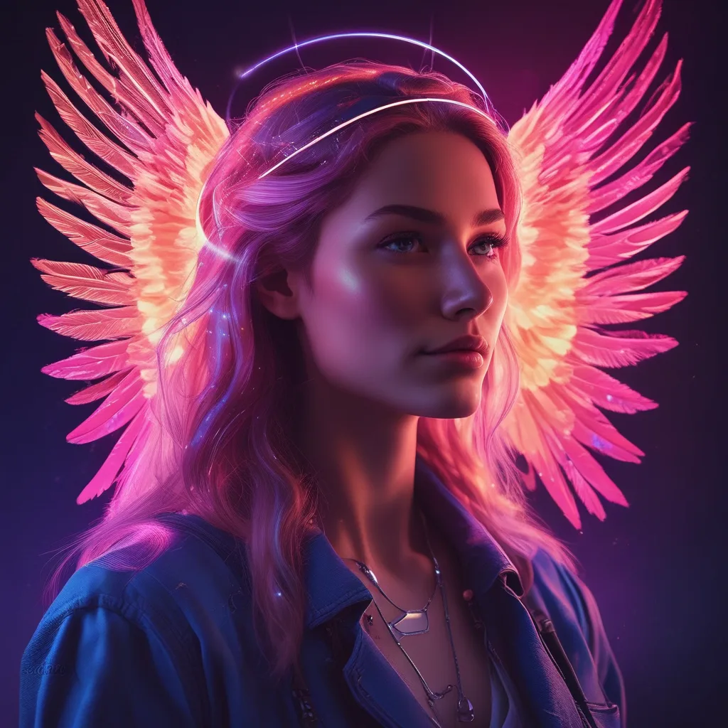 Neon Halo angel PFP
