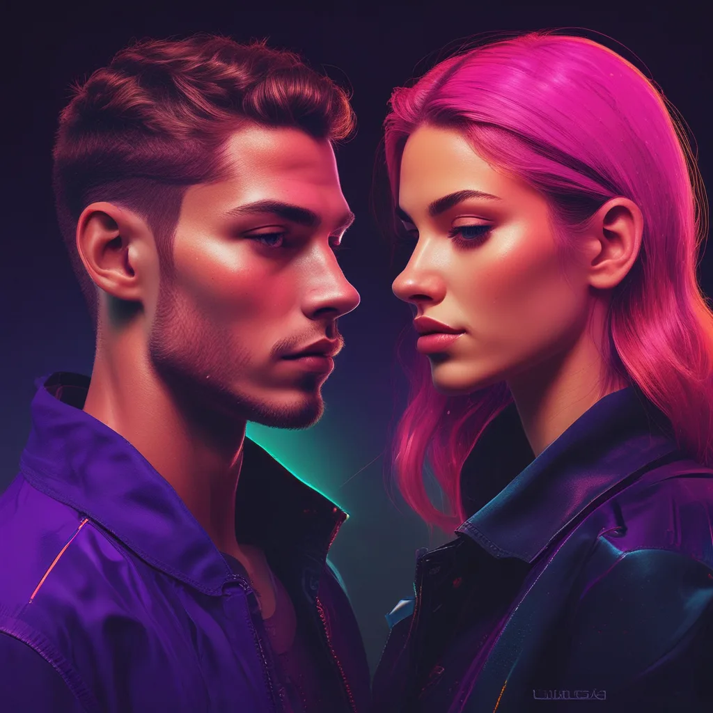Neon Duo couple PFP