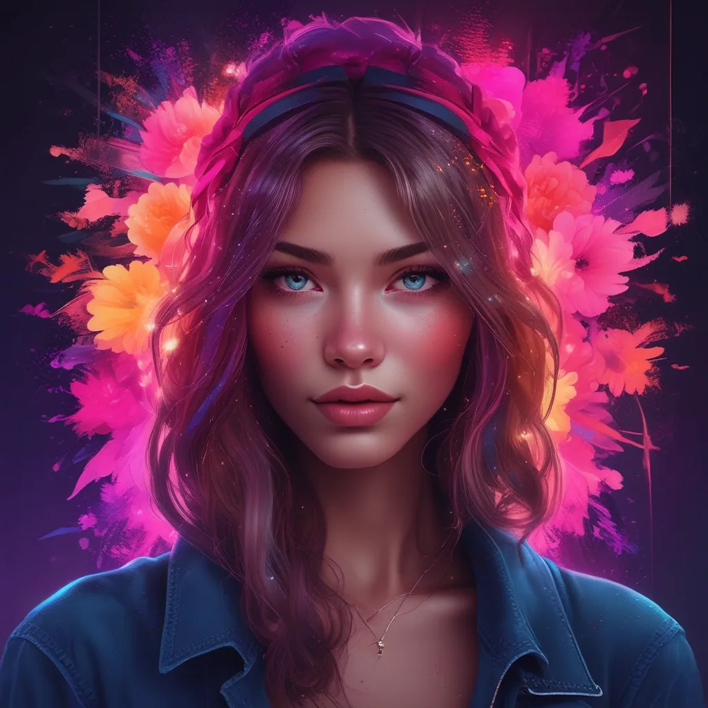 Neon Bloom cute PFP