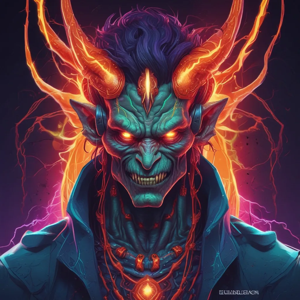 Electric Cursed demon PFP