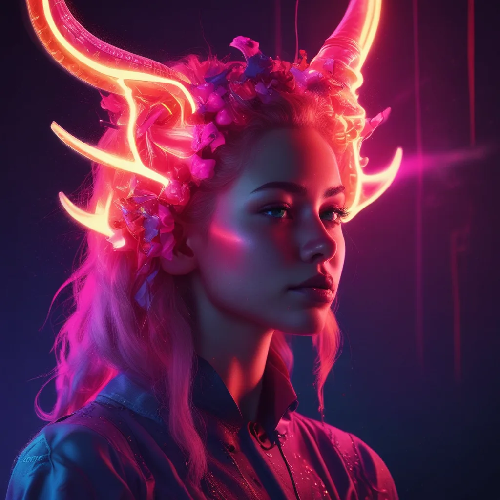 Neon Horn demon PFP