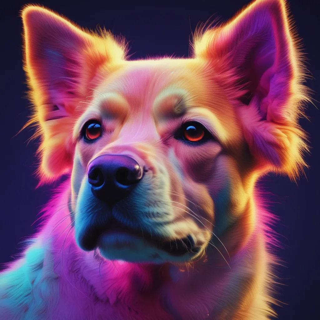 Neon Puppy dog PFP