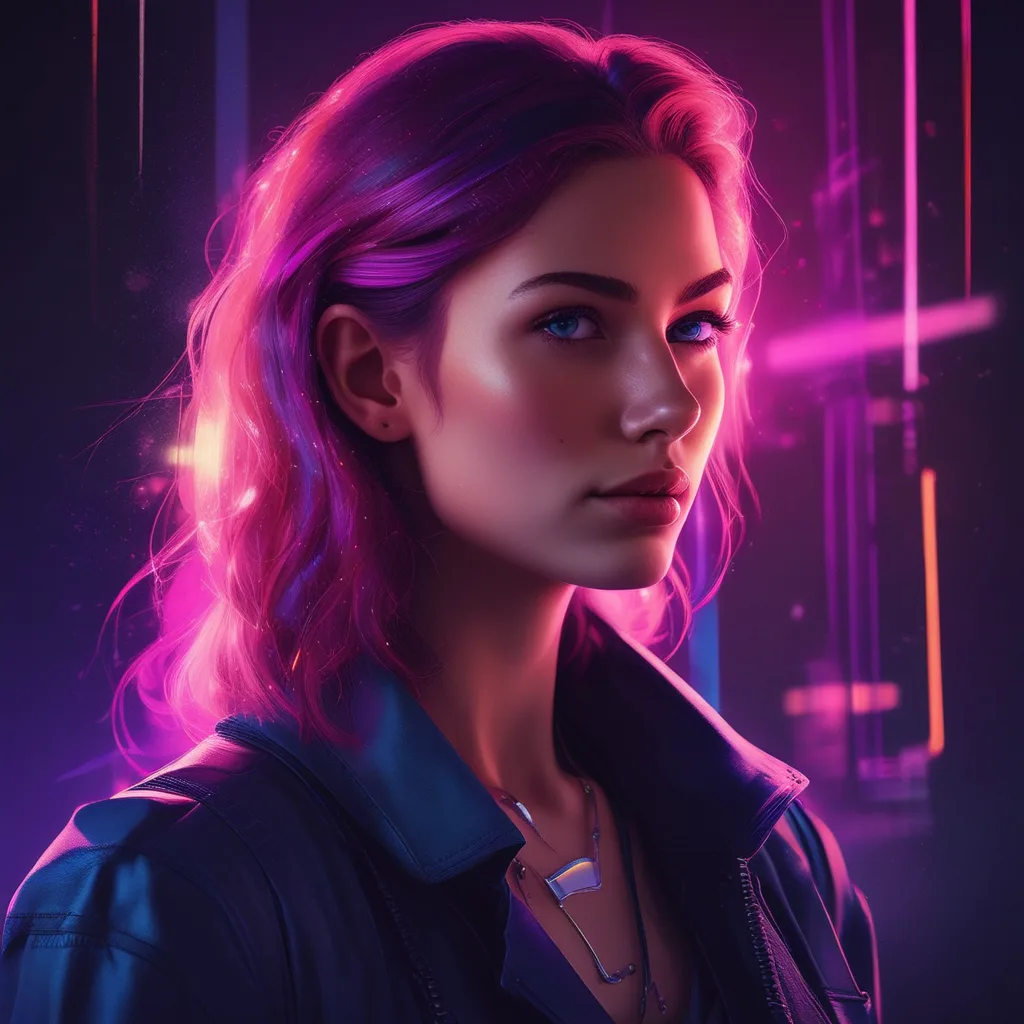 Neon Muse girl PFP