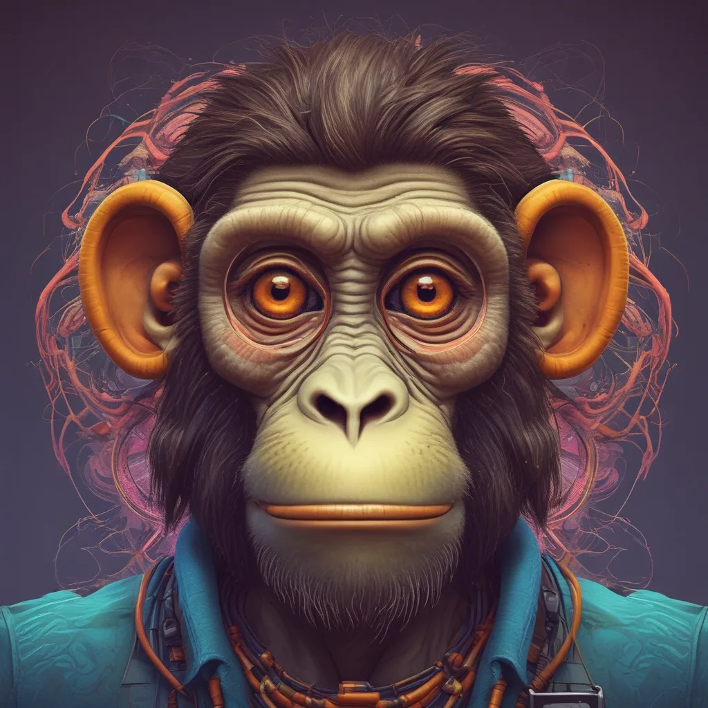 Electric Curious Monkey PFP