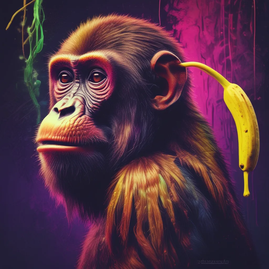 Neon Banana monkey PFP
