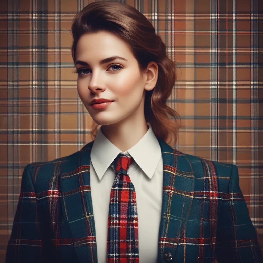 Glossy Tartan preppy PFP